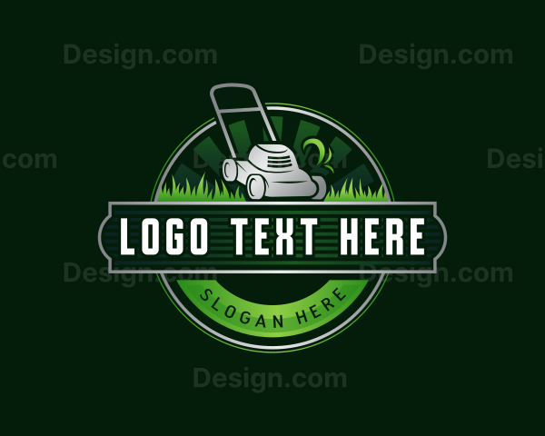 Lawn Gardening Mower Logo