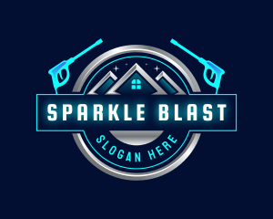 Sparkling Pressure Washing logo design