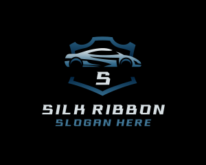 Sports Car Auto Shield Logo