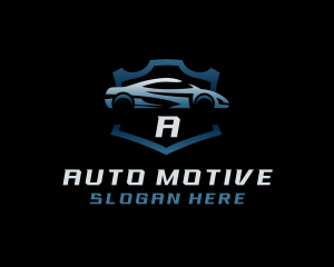 Sports Car Auto Shield logo design