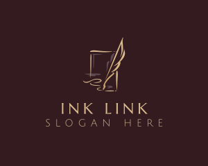 Quill Feather Calligraphy logo design