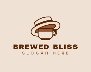 Coffee Cup Fedora  logo design