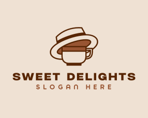 Coffee Cup Fedora  logo design