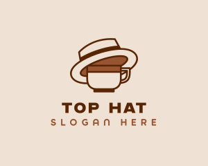 Coffee Cup Fedora  logo design