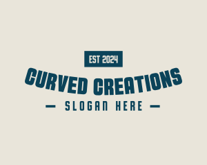 Curved Business Store logo design