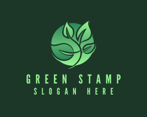 Green Leaf Vegan Circle logo design