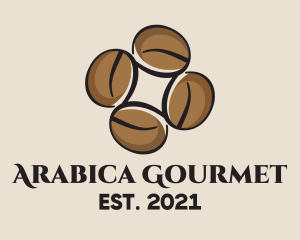 Brown Coffee Beans logo