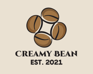 Brown Coffee Beans logo design