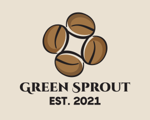 Brown Coffee Beans logo design