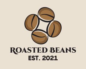 Brown Coffee Beans logo design