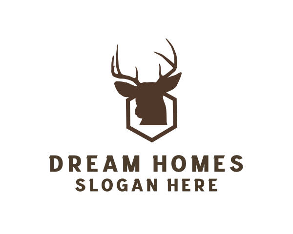 Deer Head logo example 1