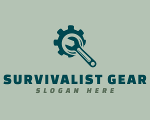 Mechanic Wrench Gear logo design