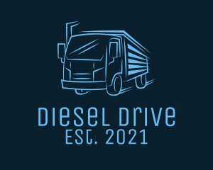Blue Express Truck logo design