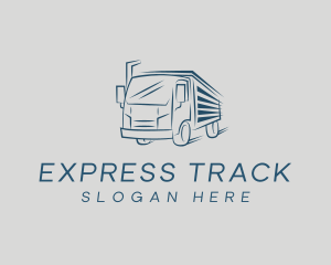 Blue Express Truck logo design