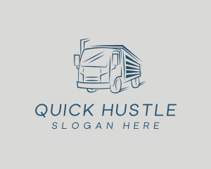 Blue Express Truck logo design