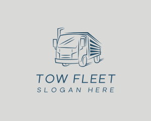 Blue Express Truck logo design