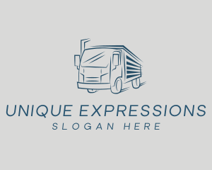 Blue Express Truck logo design