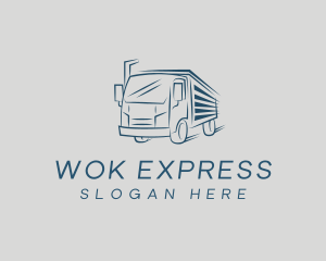 Blue Express Truck logo design