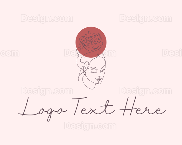 Pretty Rose Lady Logo