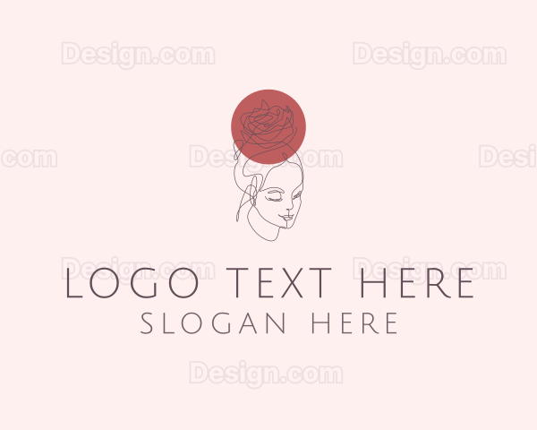 Pretty Rose Lady Logo