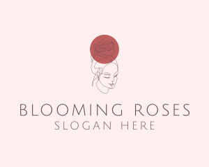 Pretty Rose Lady logo design