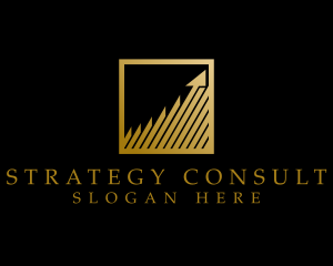 Consulting Finance Arrow logo design