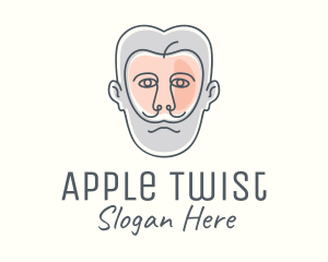 Hipster Apple Man logo design