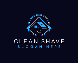 Roof Pressure Wash Cleaning logo design