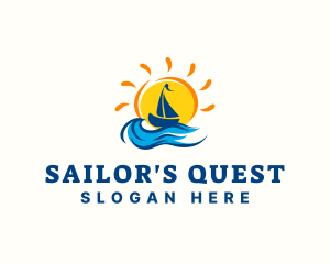 Sail Boat Sunset logo