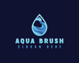 Faucet Aqua Water logo design