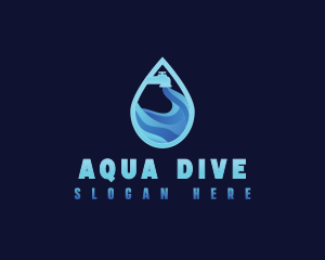 Faucet Aqua Water logo design