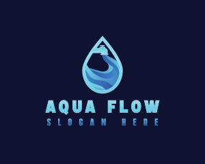 Faucet Aqua Water logo design