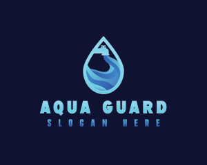 Faucet Aqua Water logo design