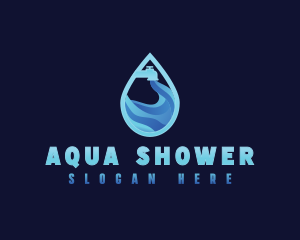 Faucet Aqua Water logo design