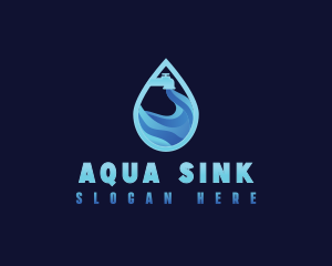 Faucet Aqua Water logo design