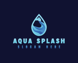 Faucet Aqua Water logo design