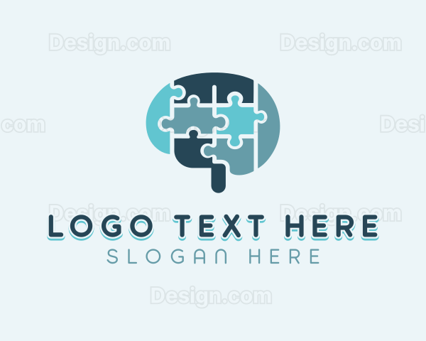 Brain Jigsaw Puzzle Logo