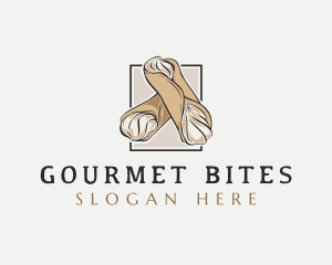 Italian Cannoli Dessert logo design