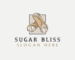 Sweet Cannoli Dessert logo design