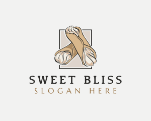 Italian Cannoli Dessert logo design