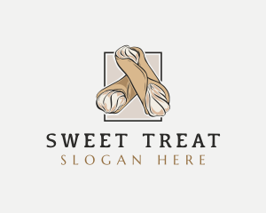 Italian Cannoli Dessert logo design