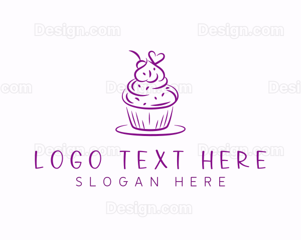 Sweet Heart Cupcake Logo