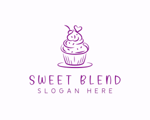 Sweet Heart Cupcake logo design