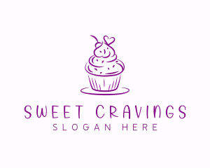 Sweet Heart Cupcake logo design