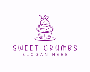 Sweet Heart Cupcake logo design