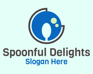 Round Globe Spoon  logo design