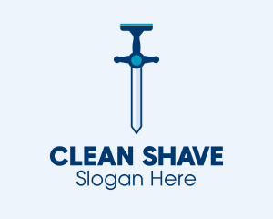 Clean Squeegee Sword  logo design