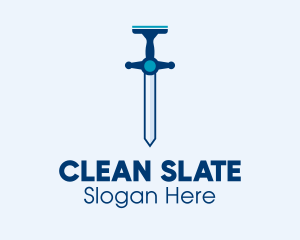 Clean Squeegee Sword  logo design