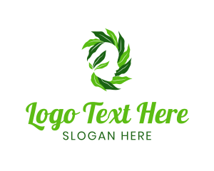 Organic Leaf Head logo