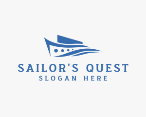 Marine Ferry Boat Ship logo design